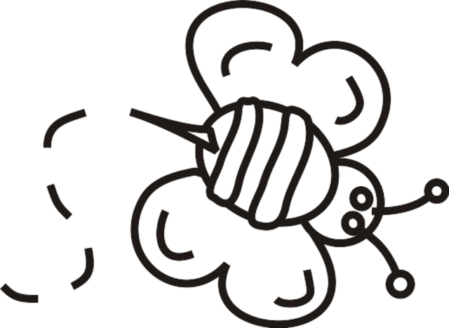 Kids Coloring Bumble Bee Outline Clip Art Bumble Bee Outline Hi 