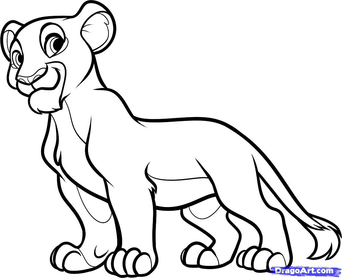 How to Draw Nala from The Lion King, Step by Step, Disney 