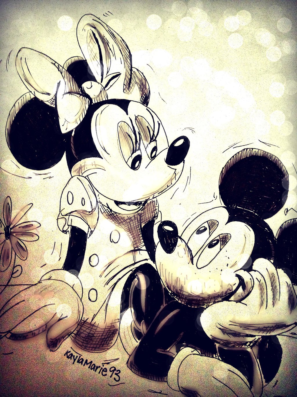 minnie and mickey mouse in love