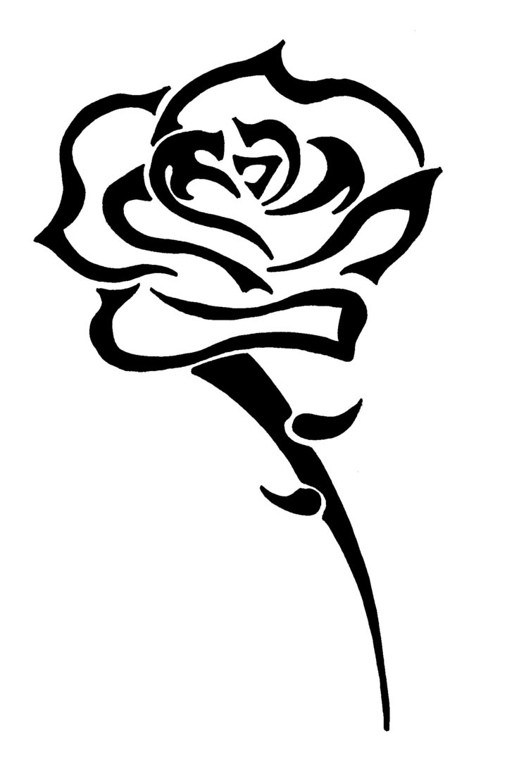 tribal rose tattoo by carlosiii on Clipart library