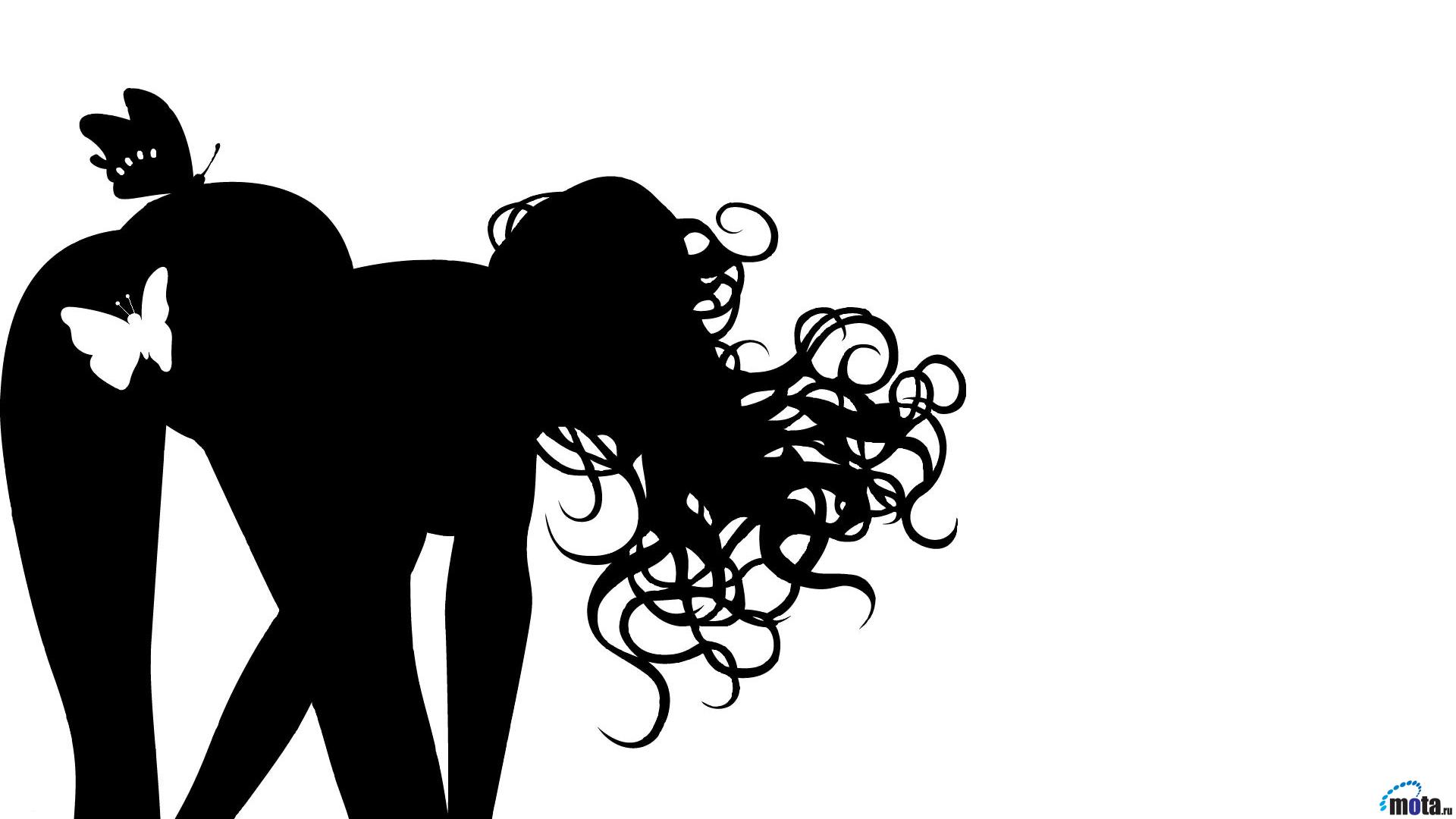 Download Wallpaper Female silhouette (graphic) (1920 x 1080 HDTV 