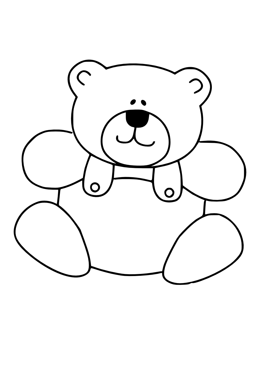Clipart Teddy Bear Black And White Images  Pictures - Becuo