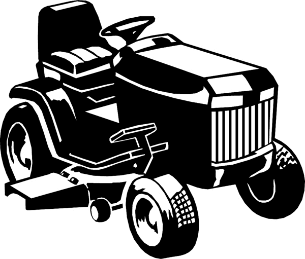 equipment7314 - Riding lawn mower vinyl graphic decal. Personalize 