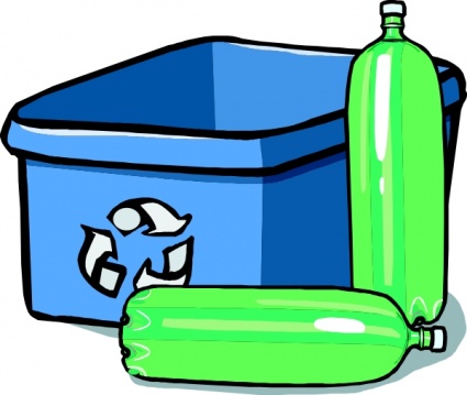 Sign Green Blue Bottle Cartoon Recycle Recycling Logo Bin Bottles 