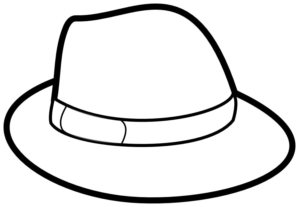 rygle hat outline coloring book colouring hunky dory SVG 