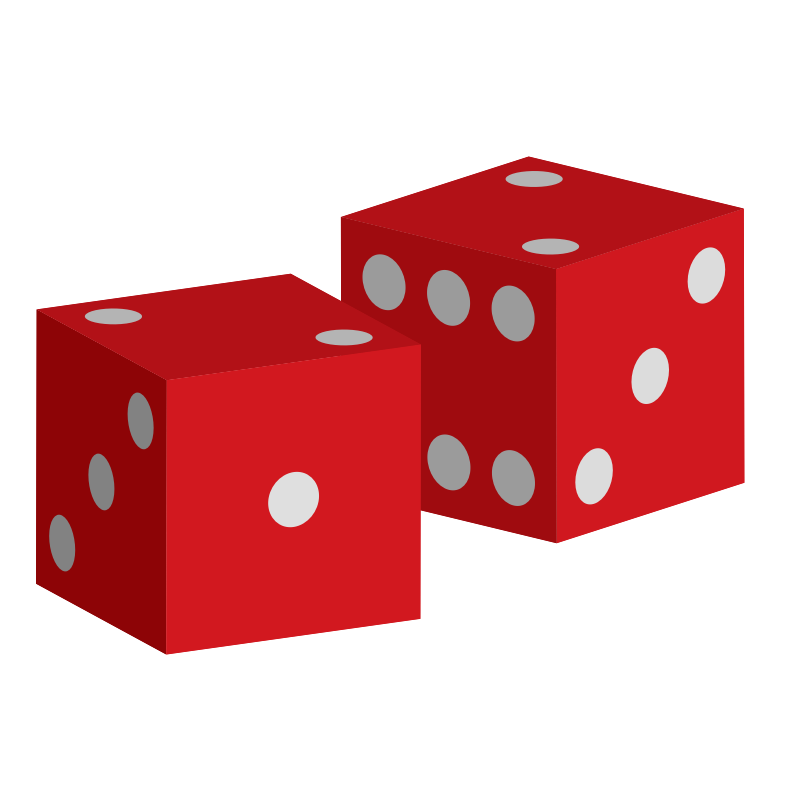 Clipart - Two red dice