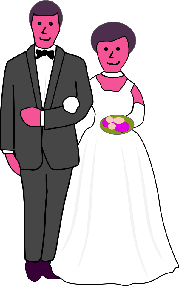 Bride and Groom - vector Clip Art