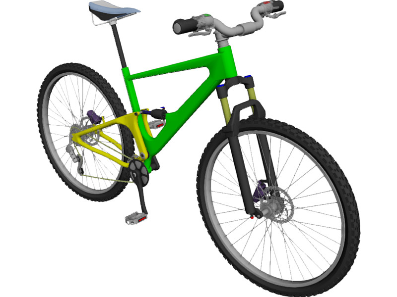 Mountain Bike Full Suspension 3D Model Download | 3D CAD Browser