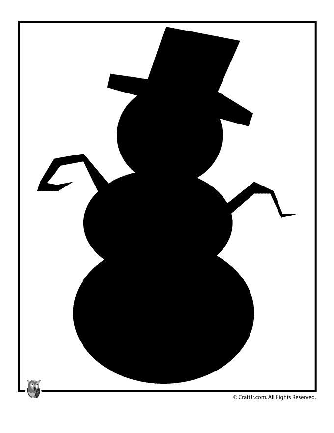 Cute Snowman Template Outline | Craft Jr.