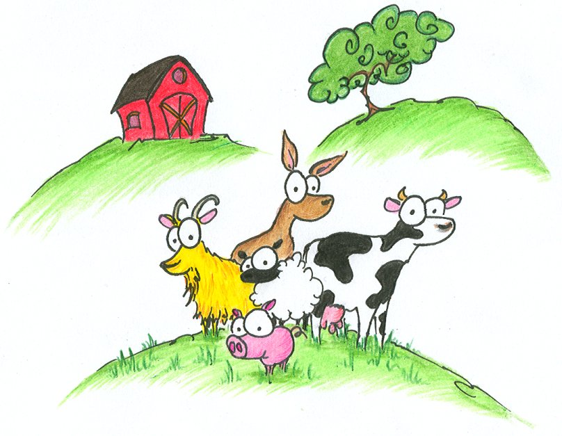 Farm Animals Backgrounds For PowerPoint Templates Clip Art Library