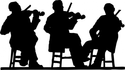 Fiddlers In Silhouette clip art - Download free Music vectors