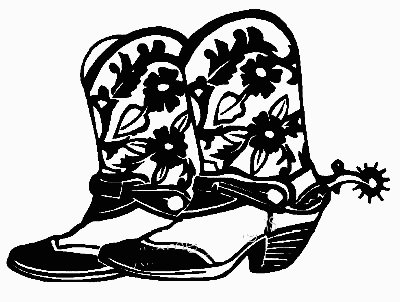 Cowboy Boots Decal 2, Car Decal