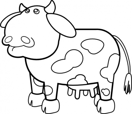 Download Cow Outline clip art Vector Free