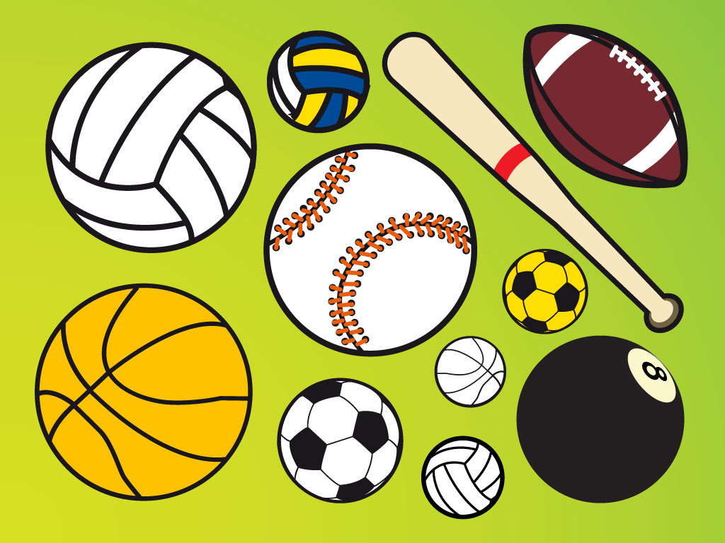 Sports Balls Vector Art Clipart - Free Clip Art Images