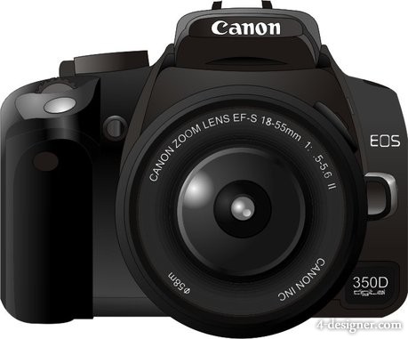4-Designer | Canon350D camera vector material