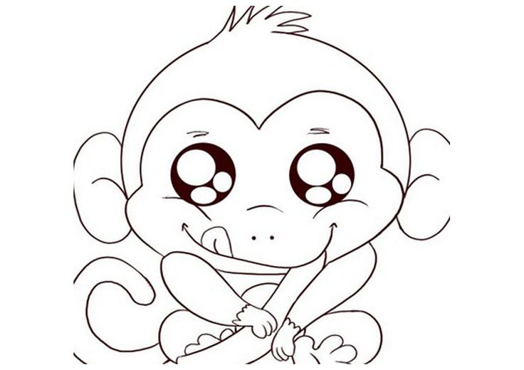 Cute Baby Monkey Sketch images  pictures - NearPics