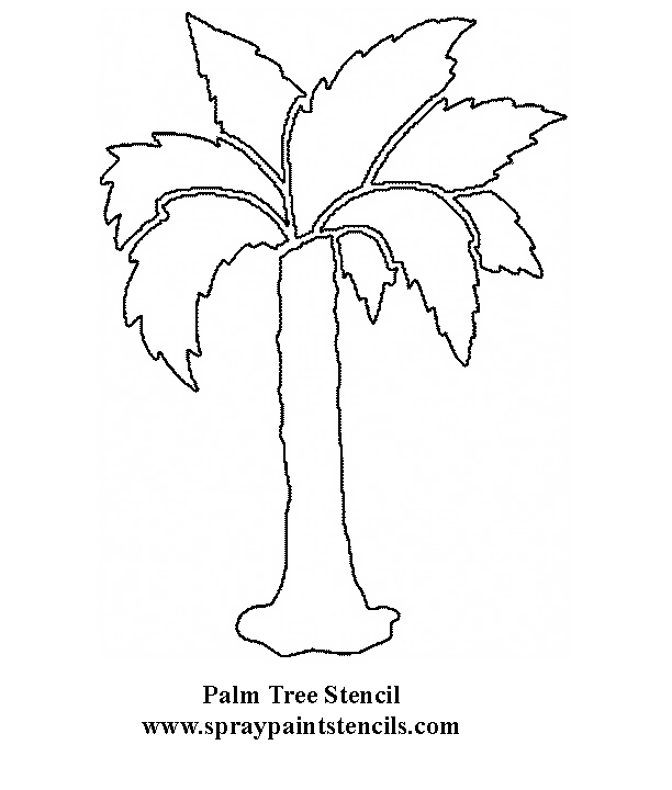 palmtree-stencil.gif (612?720) | Crafts | Clipart library
