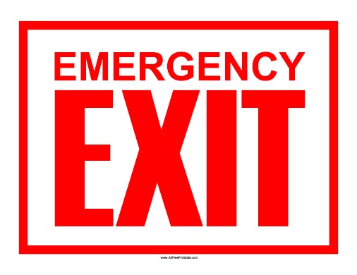 clipart fire exit sign - photo #28