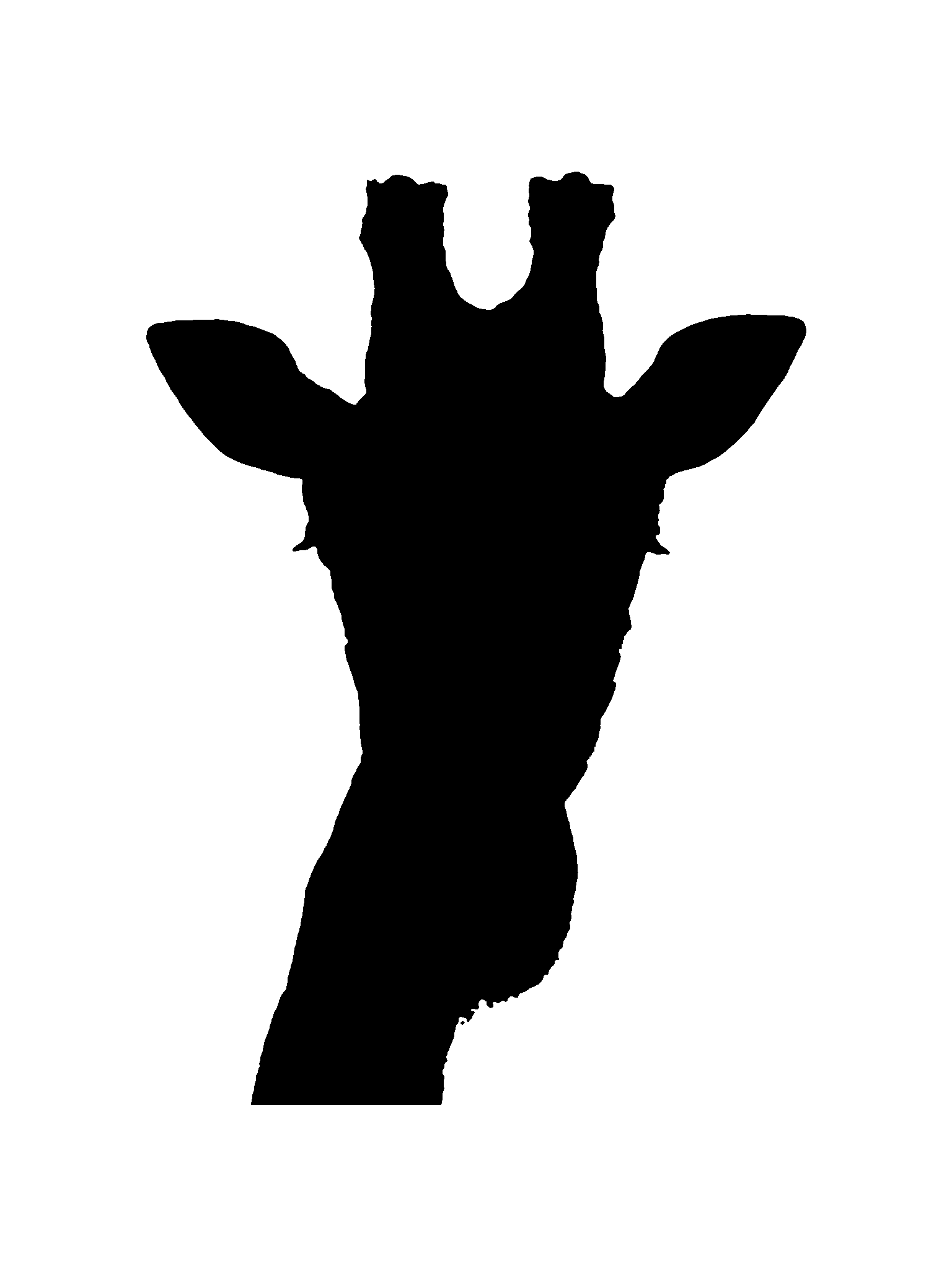 Giraffe Head Silhouette - Clipart library