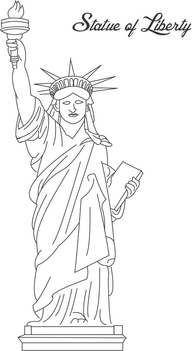 Statue Of Liberty Coloring Pages For Children | Free coloring 