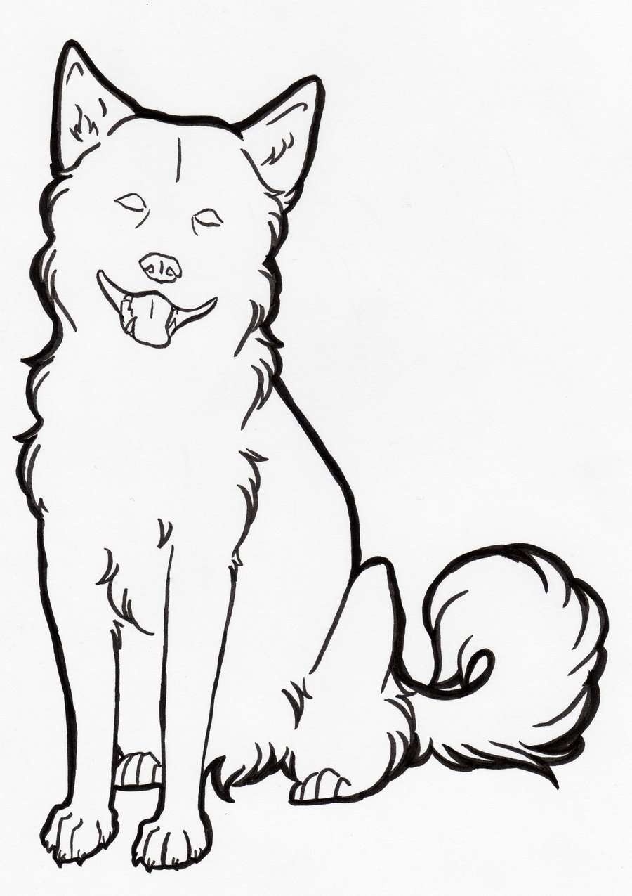 Free Dog Line Drawing, Download Free Dog Line Drawing png