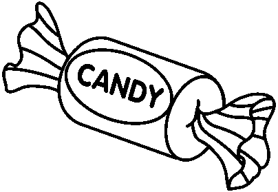 Cartoon Clip Art Black And White Candies - Clipart library