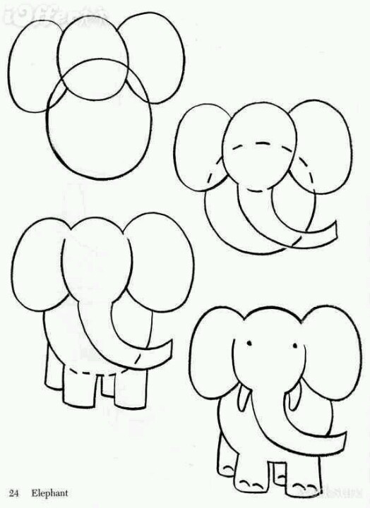 Featured image of post Elephant Baby Easy To Draw Animals / Using simple lines and no details, draw a trunk, ears and legs of an animal.