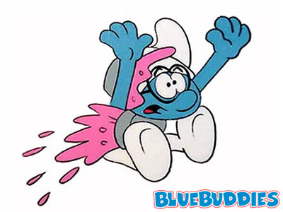 Smurf Animation Cels - Brainy Smurf Splat