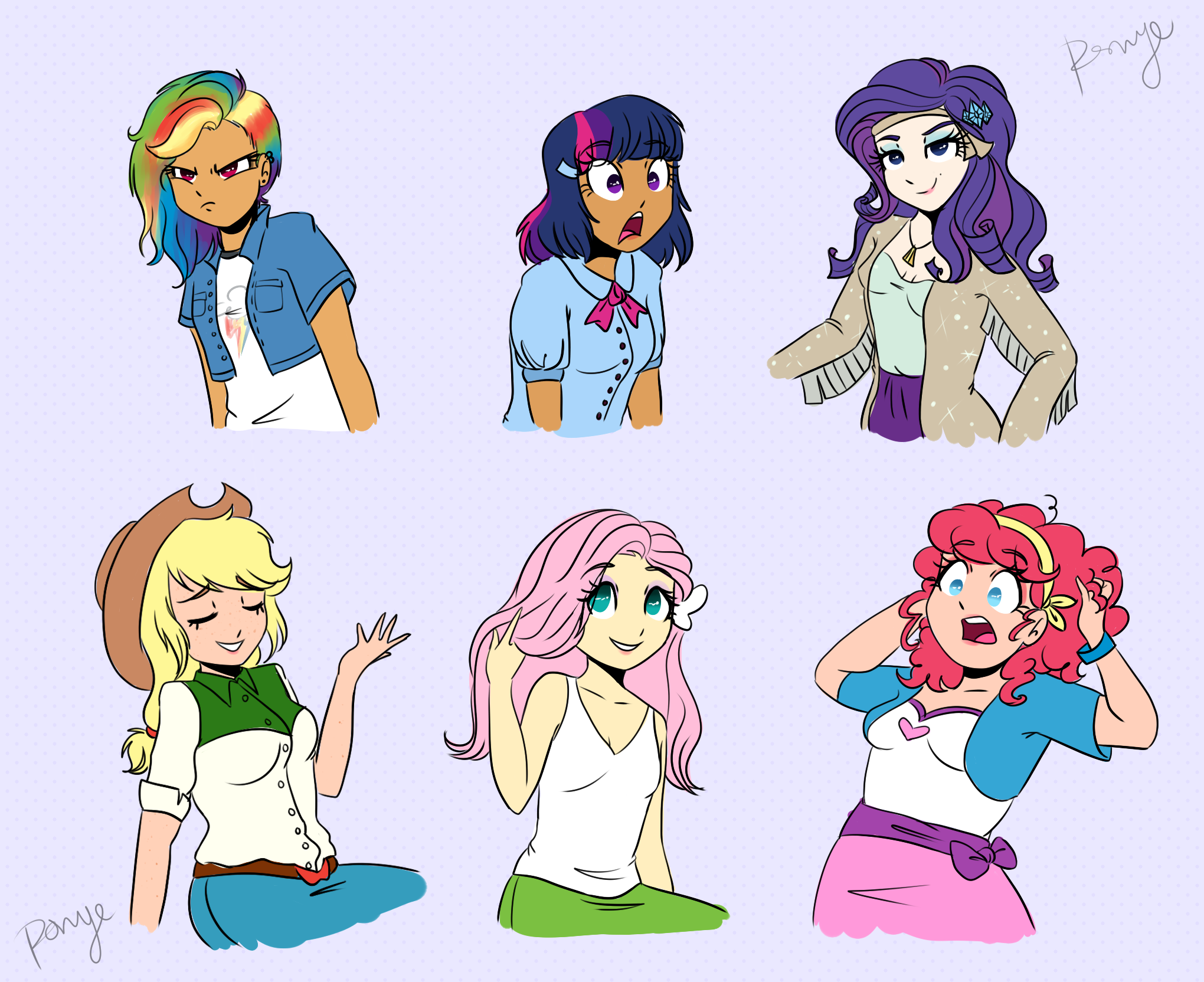 mlp characters as humans - Clip Art Library