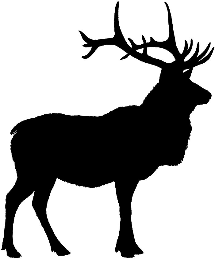 Elk Head Silhouette 