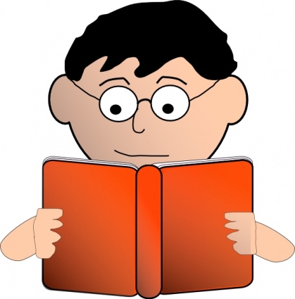 Man Reading With Glasses clip art - Download free Other vectors