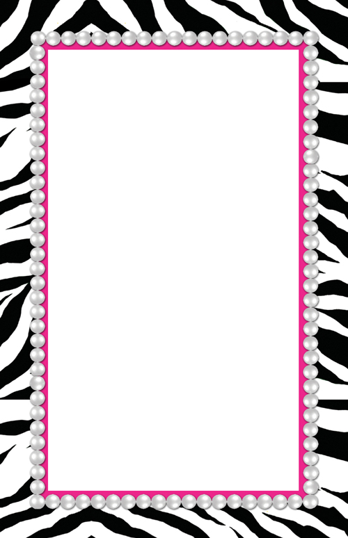 Free Zebra Print Border Template, Download Free Zebra Print Border