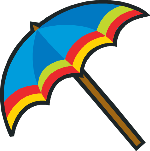 Colorful Umbrella Clip Art - Clipart library - Clipart library