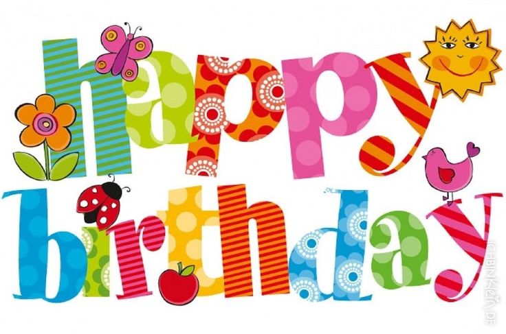 Happy Birthday Clipart Wishes, Coloring Pages, Sheets, Activities 