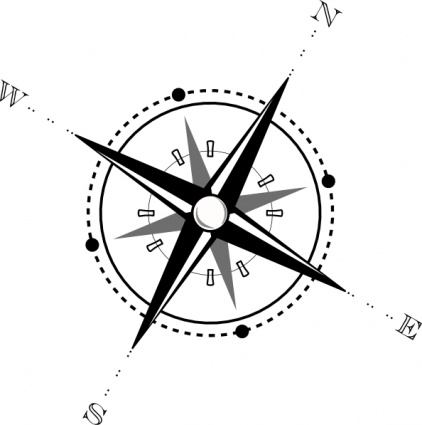 Download Black And White Compass clip art Vector Free