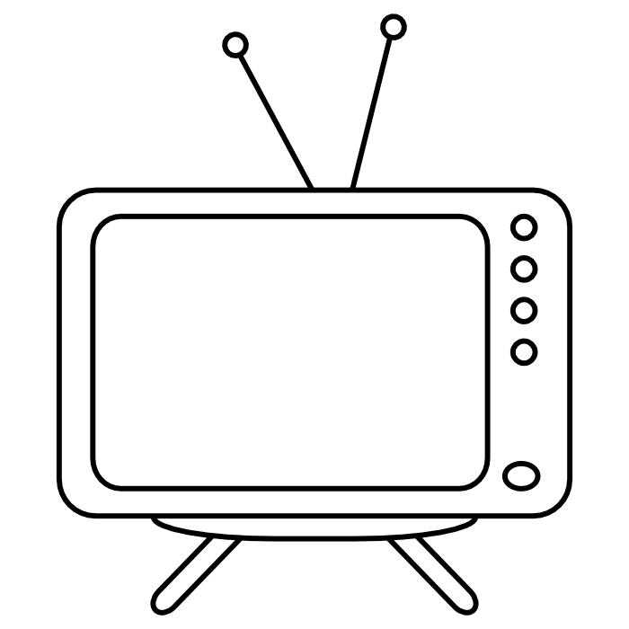 tv clipart Colouring Pages