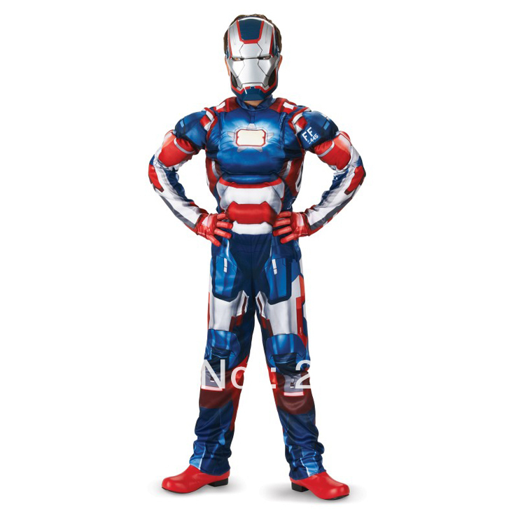 Free shipping 2014 New Iron Man 3 Patriot/patriotic Classic Muscle 