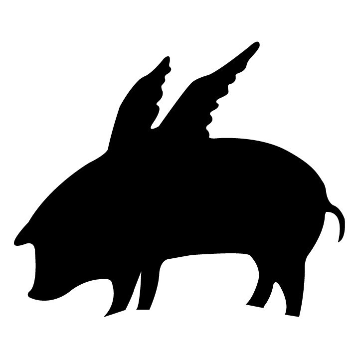Flying Pig Chalkboard Vinyl Decal by WilsonGraphics on Etsy