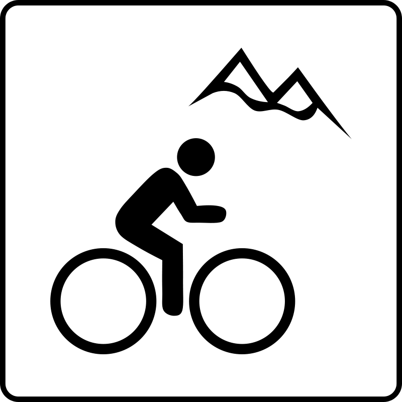 Hotel Icon Near Mountain Biking Free Vector 