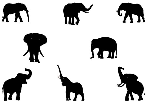 Elephant silhouette Vector GraphicsSilhouette Clip Art