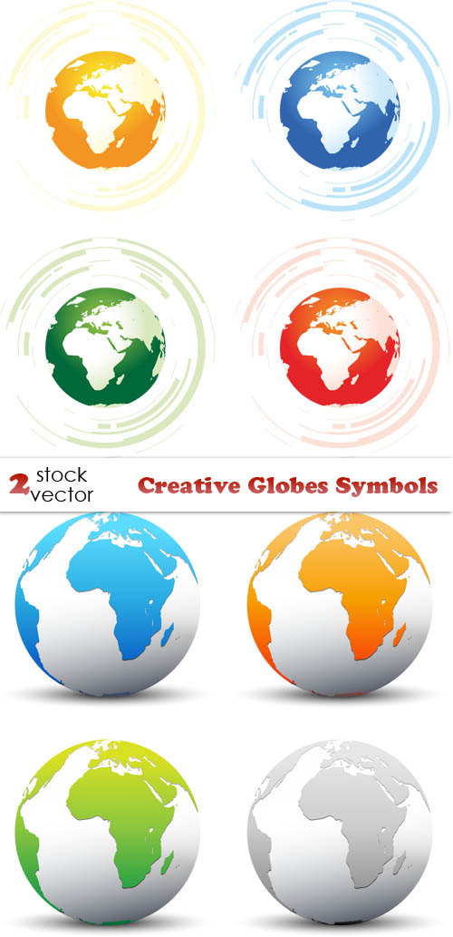 Vectors - Creative Globes Symbols � Graphic4share.com - Download 