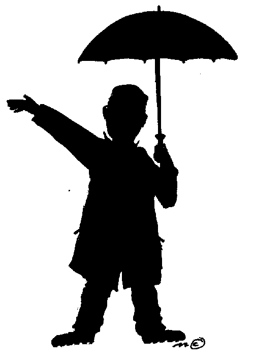 silhouette of person in rain - Clip Art Gallery