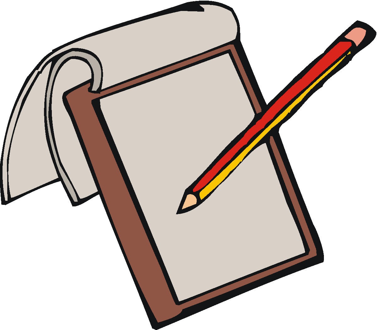 paper and pencil clip art