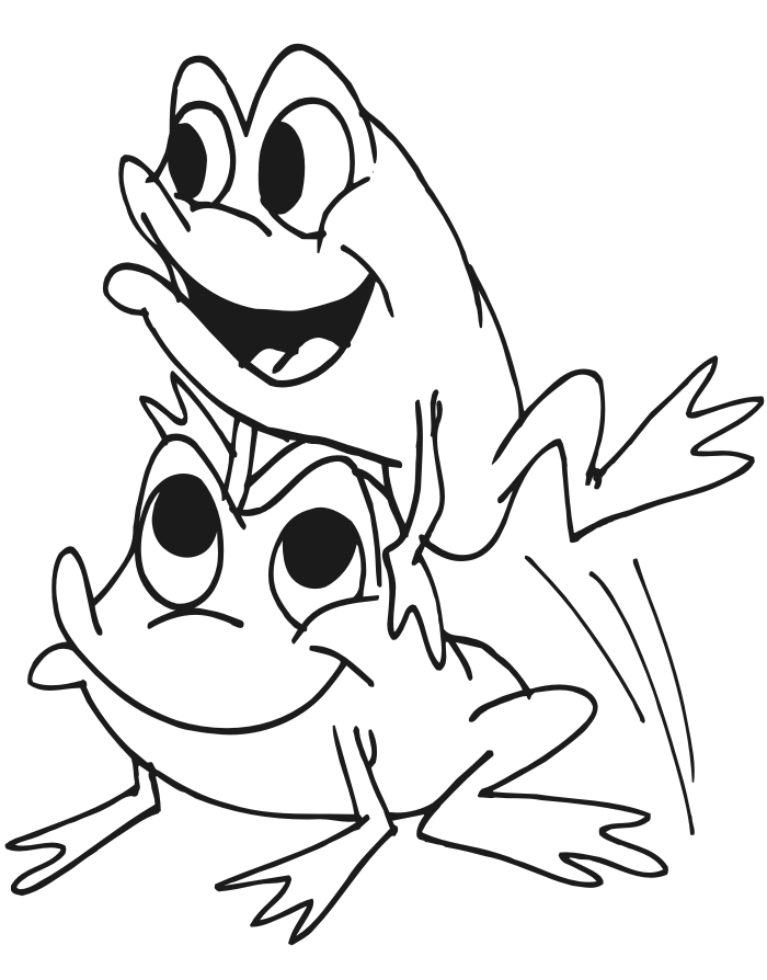 Leap Frog Coloring Page Clip Art Library