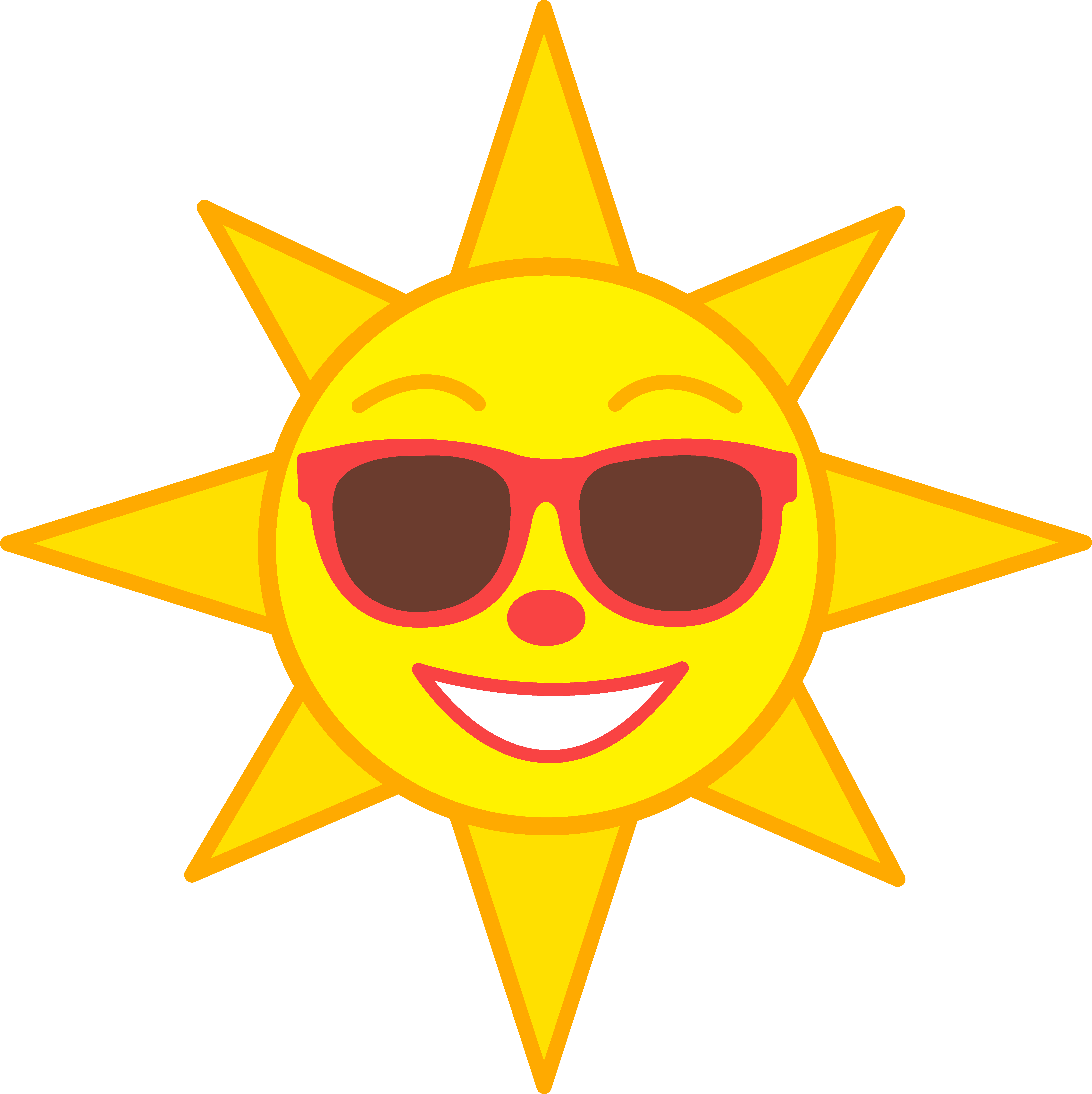 Cute Sun With Sunglasses Clipart | Clipart library - Free Clipart Images