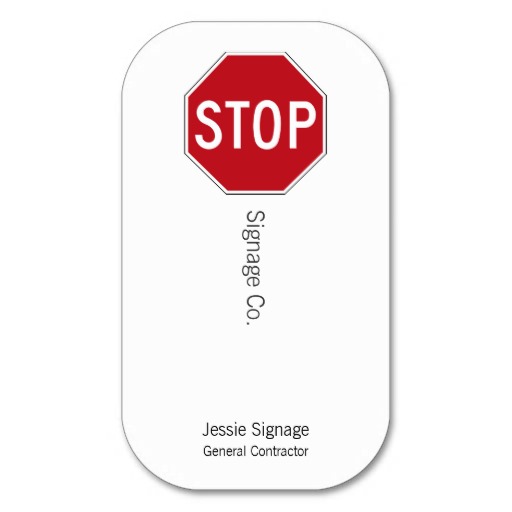 Stop Sign Business Cards, 700+ Stop Sign Business Card Templates