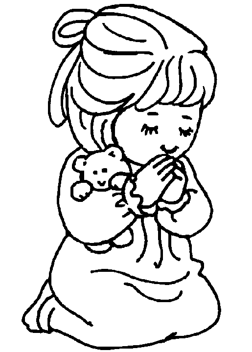 Children Praying Coloring Page | Clipart library - Free Clipart Images