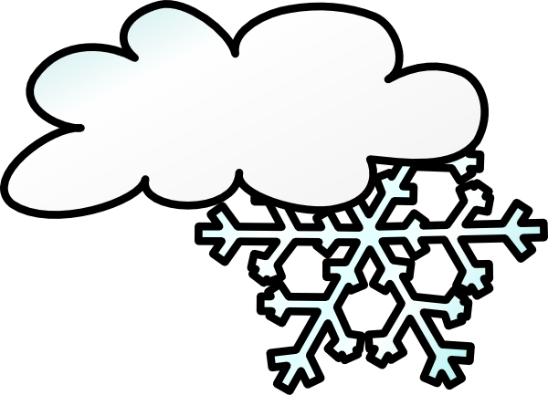 Winter Cloud Snow Flake clip art - vector clip art online, royalty 