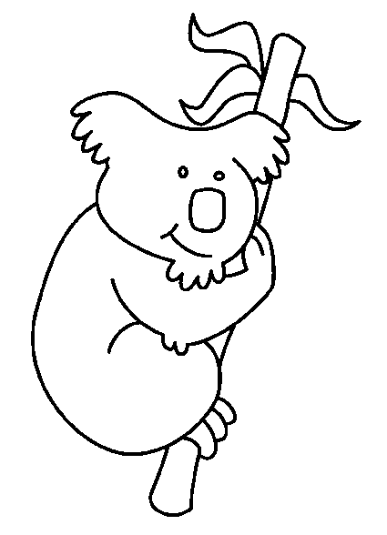 koala outline Colouring Pages