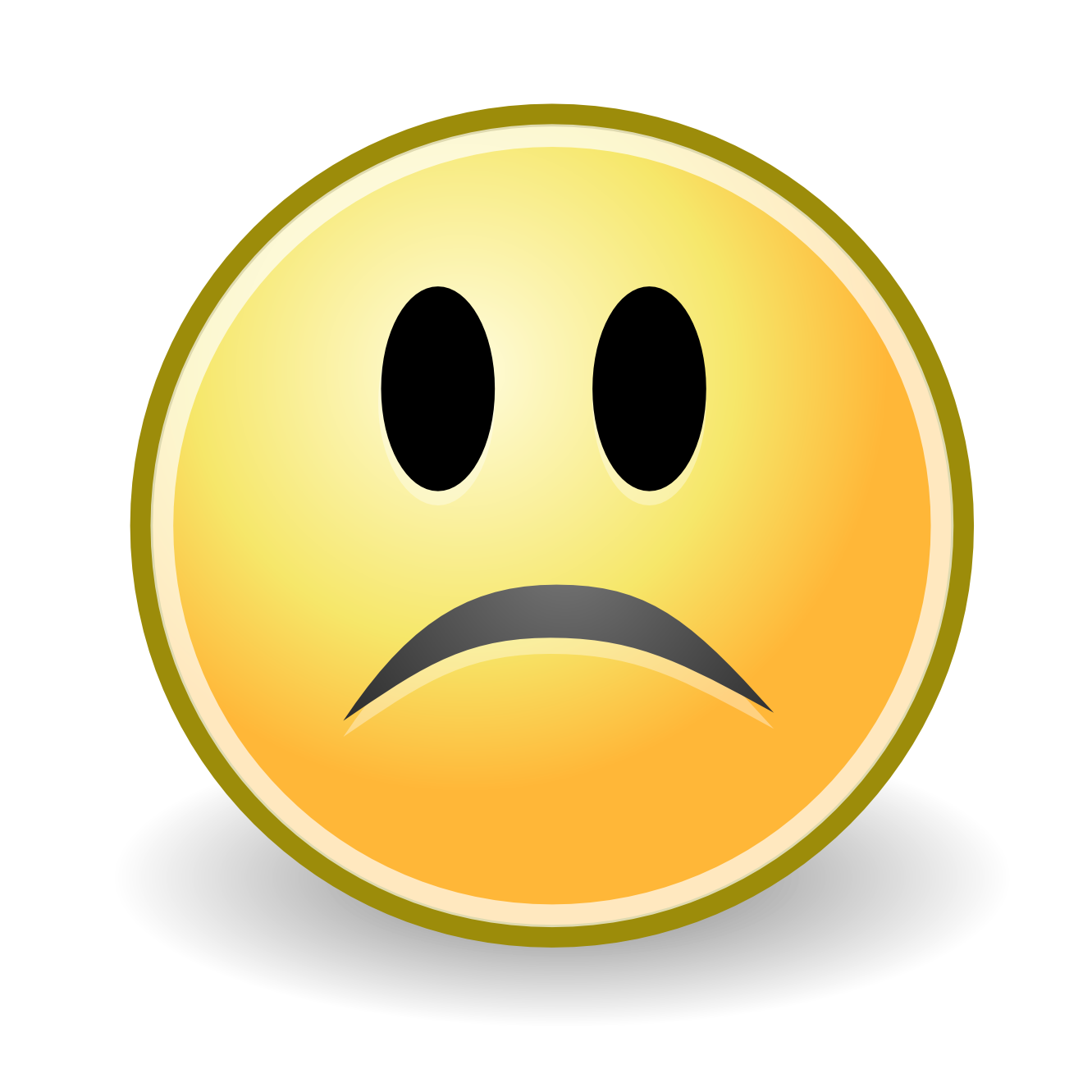 Coloring Sad Face - Clipart library